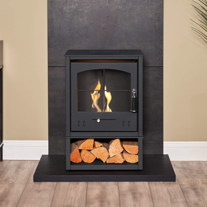 OKO S2 Bioethanol Stove with Log Store
