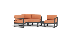Mistral - Sectional - Pebble - Block - Terracotta