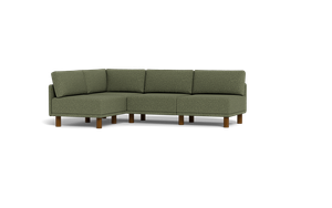 Luna - Sectional - Moss Green - High Arms - Tall Legs