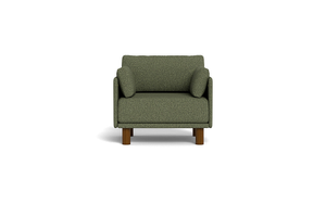 Luna - Sofa - Moss Green - Low Arms - Tall Legs