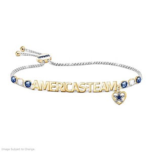 1.5-Carat Crystal Dallas Cowboys Fan Cheer Bracelet