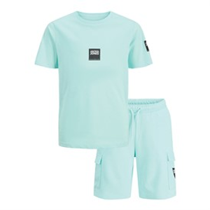 JACK & JONES Boys Drive T-shirt And Shorts Set Island Paradise