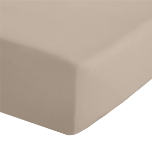Catherine Lansfield Easy Iron Percale Extra Deep Bed Linen Fitted Sheet Natural