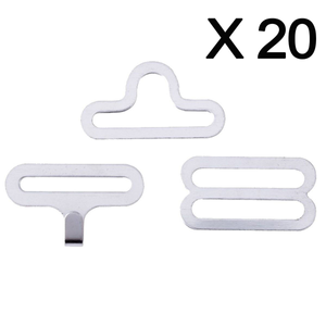Set de 20 attaches noeud papillon - Argent