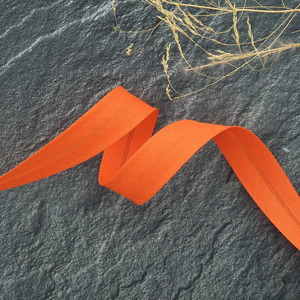 Biais tout textile polycoton - Orange vif