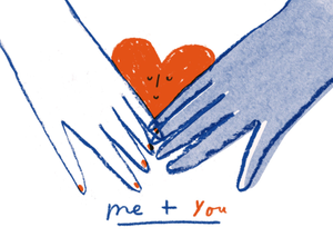 Tess Duffin Me And You Minimalist Hand Drawn Love Card