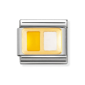 Classic Gold & Enamel Vatican Flag Charm