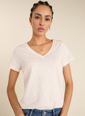 Hanorah Organic V-Neck Tee - UK 08 | EU 34 | US 04 / Pure White