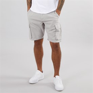 French Connection Mens Cargo Shorts Light Grey Mel