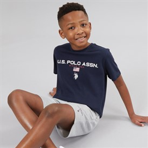U.S. POLO ASSN. Boys Sport Logo Graphic T-Shirt And Shorts Set Dark Sapphire Navy