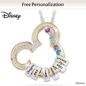 Disney Magic Of Family Personalized Pendant Necklace