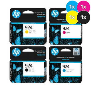 HP 924 Black Ink Cartridge - Includes [1 x Cyan, Magenta, Yellow, Black]