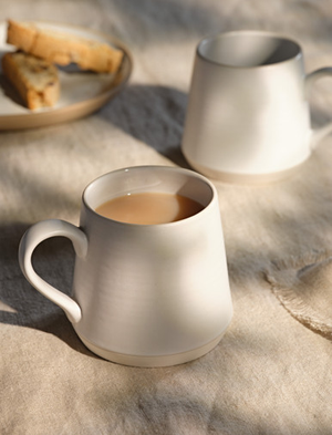 Coxwell Mugs - Stoneware, Chalk, Set of 2