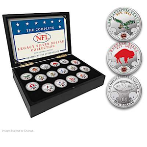 Complete NFL Legacy Silver Dollar Coin Collection