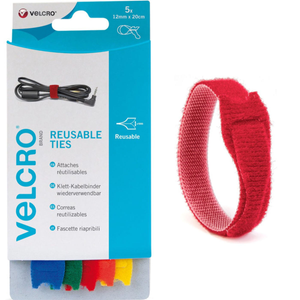 VELCRO® ONE-WRAP® Colliers serre câbles 12mm x 20cm x 5 multicolores