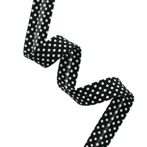 Biais à pois - Noir