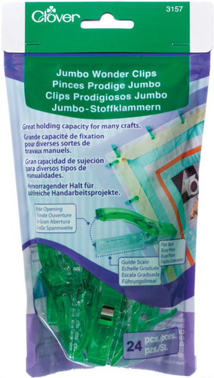 Sachet de 24 pinces Prodige Clover Jumbo - Vert foncé