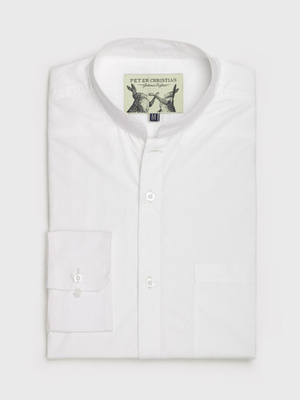White Cotton Nehru Shirt