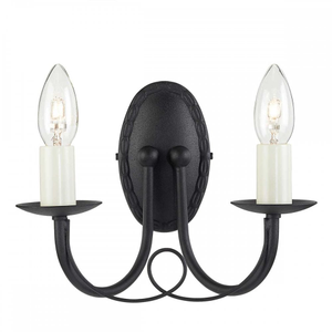 MN2-BLACK Minster 2 Light Wall Light Black