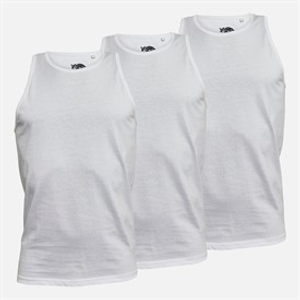 Kangaroo Poo Mens Three Pack Muscle Back Vest White