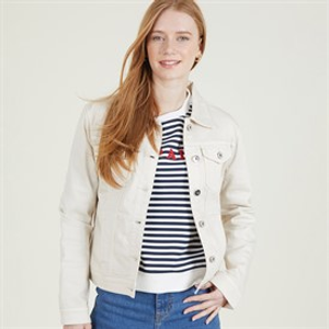 Onfire Womens Denim Jacket Ecru