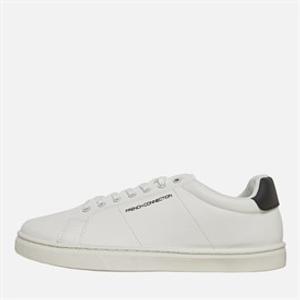 French Connection Mens Contrast Heel Tennis Trainers White/Black