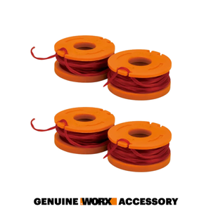 WORX 4-Pack Replacement Line Trimmer Spool & Line 3m - WA0004.2B