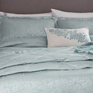 Atea Quilted Throw, Duck Egg