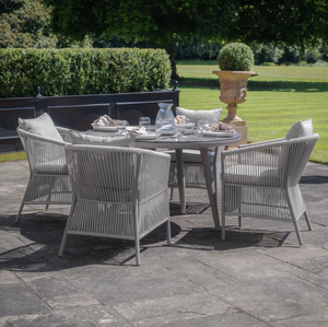 Maze - Maldives Rope Weave 4 Seat Round Dining Set with Lazy Susan