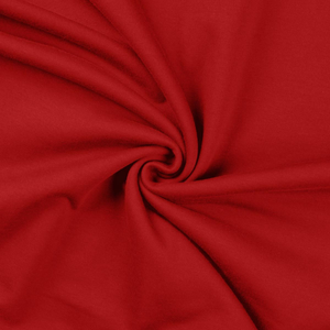 Tissu sweat - Rouge foncé