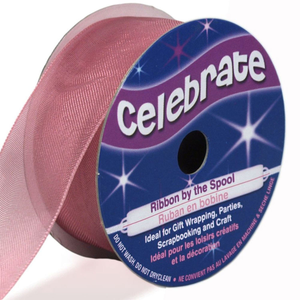 Ruban organza Celebrate vieux rose - 25 mm x 5 m