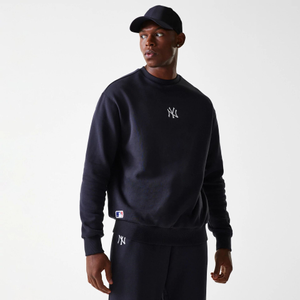 New York Yankees MLB League Essential French Terry Navy Crew Neck Sweater