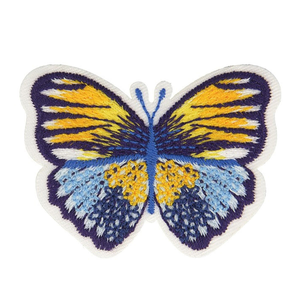 Écusson thermocollant papillon bleu