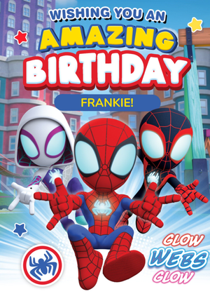 Spidey And His Amazing Friends Illustrated Birthday Card