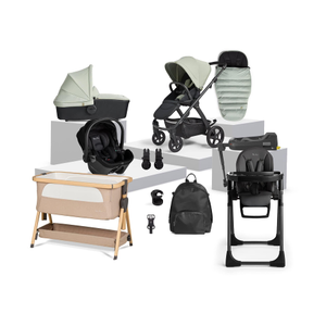 Silver Cross Tide Ultimate Baby Bundle - Sage (Black Chassis)