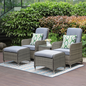Milan Garden Reclining Lounge Companion Set