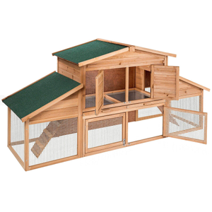 Stalla XXL per piccoli animali a due piani con zona riposo 226 x 77 x 95,5 cm