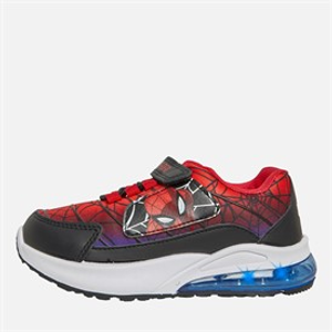 Spiderman Boys Gradient Deboss Light Up Trainers Red/Multi