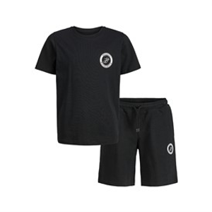 JACK & JONES Boys Theo T-Shirt And Shorts Set Black