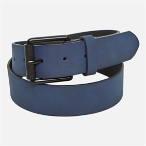 French Connection Mens Courtland Leather Belt Marine