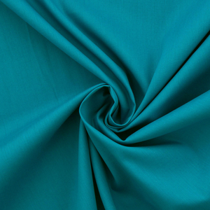 Tissu popeline de coton - Bleu paon
