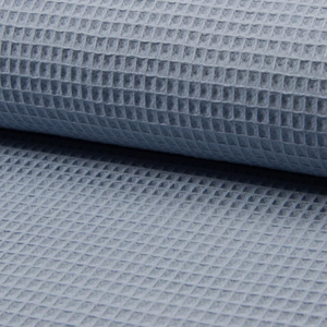 Tissu torchon nid d´abeille - Bleu gris