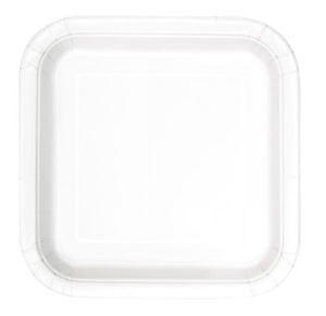Eco-Friendly White Square Dessert Paper Plates