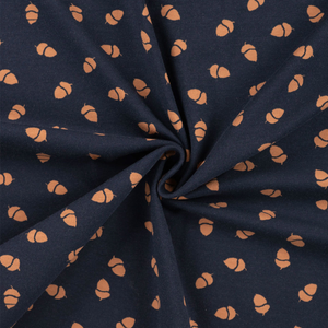 Tissus jersey - Glands fond bleu