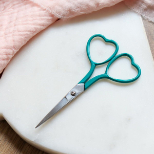 Ciseaux à broder coeur 9 cm - Lise Tailor - Paon