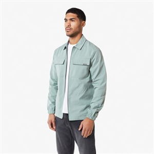 Closure London Mens Smart Utility Shirt Washed Green