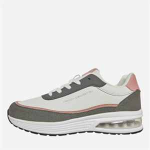 French Connection Womens Bubble Trainers White/Grey/Pink