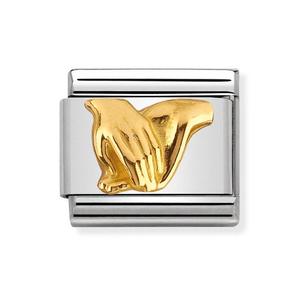 Classic Gold Lovers Hand Charm