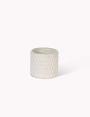 Blewbury Bobble Pot 14.5cm - Stoneware, White