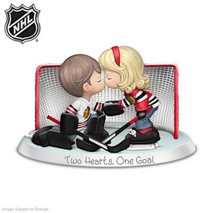 Chicago Blackhawks® Two Hearts, One Goal Figurine